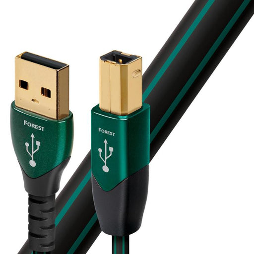 Audioquest Forest | Câble USB A vers USB B - Version USB 2.0 - Conducteur en Argent massif à 0,5% - 1.5 Mètres-SONXPLUS La Sarre
