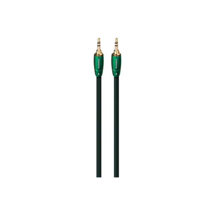 Audioquest Evergreen | Câble 3,5mm à 3,5mm - Bouchons plaqués Or - 2 Mètres-SONXPLUS La Sarre