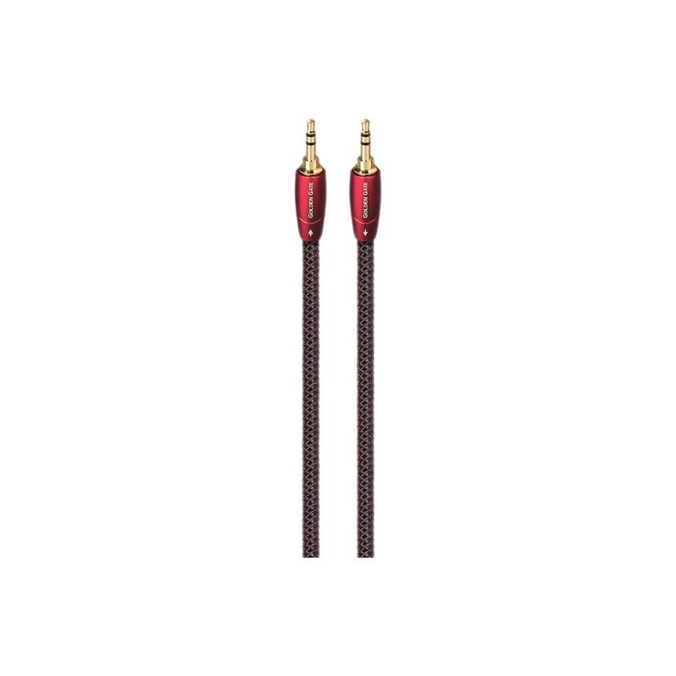 Audioquest Golden Gate | Câble 3,5mm à 3,5mm - Fiche Jack stéréo plaquées Or - 1 Mètre-Sonxplus La Sarre