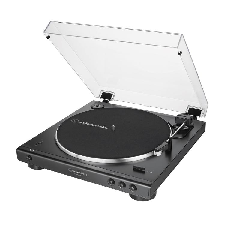 Audio-Technica AT-LP60XBT-USB-BK | Table tournante Stéréo - Entièrement automatique - Entraînement par courroie - USB - Bluetooth - Noir-SONXPLUS La Sarre