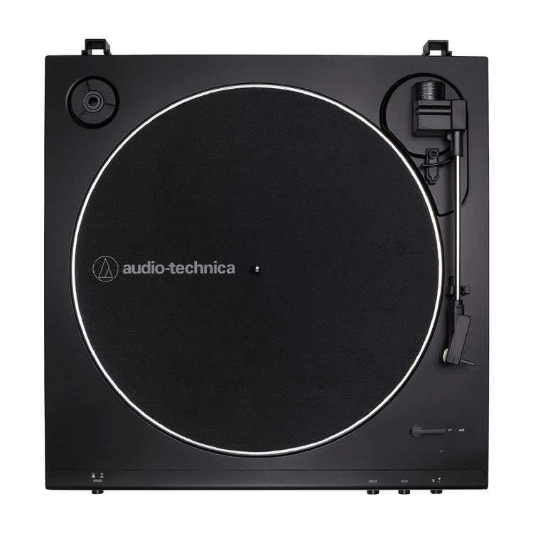 Audio-Technica AT-LP60XBT-USB-BK | Table tournante Stéréo - Entièrement automatique - Entraînement par courroie - USB - Bluetooth - Noir-SONXPLUS La Sarre