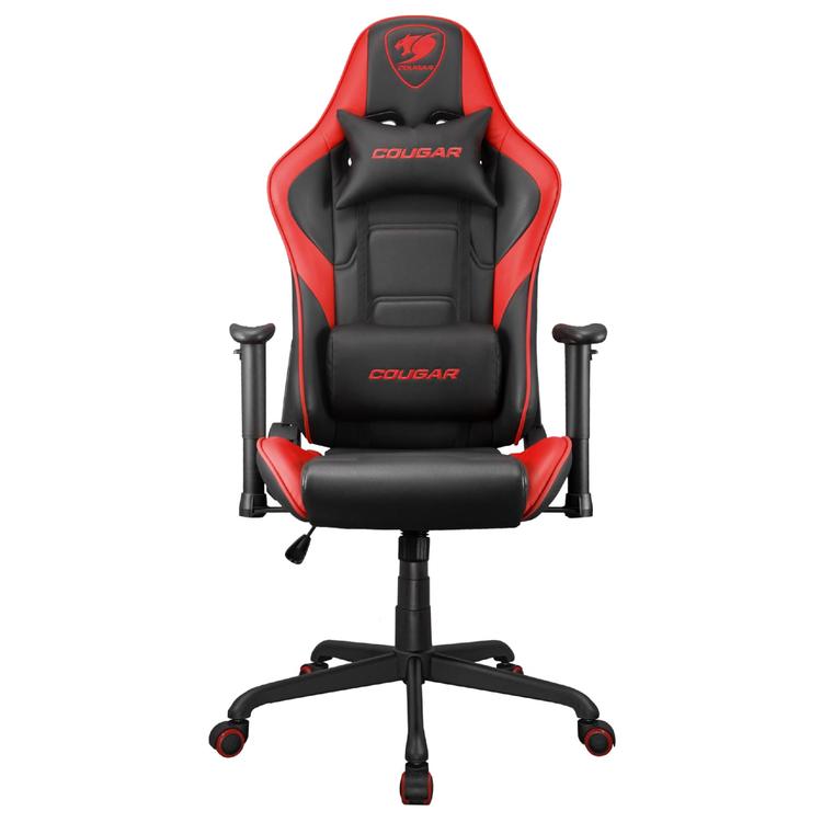 Cougar Armor Elite 300219 | Chaise de jeu - Ergonomique et réglable - Cuir PVC - Noir/Rouge-SONXPLUS La Sarre