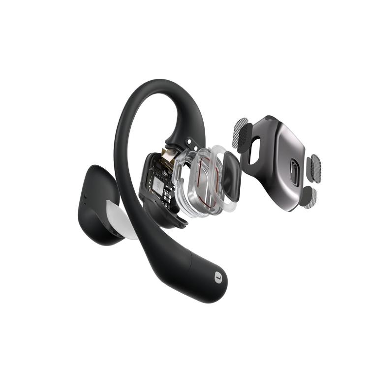 SHOKZ OpenFit | Écouteurs à oreilles ouvertes - Jusqu'à 28 heures d'écoute - Bluetooth - Noir-SONXPLUS La Sarre