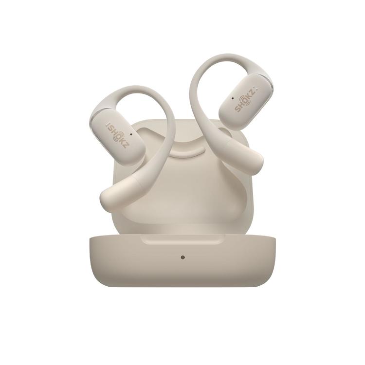 SHOKZ OpenFit | Écouteurs à oreilles ouvertes - Jusqu'à 28 heures d'écoute - Bluetooth - Beige-SONXPLUS La Sarre