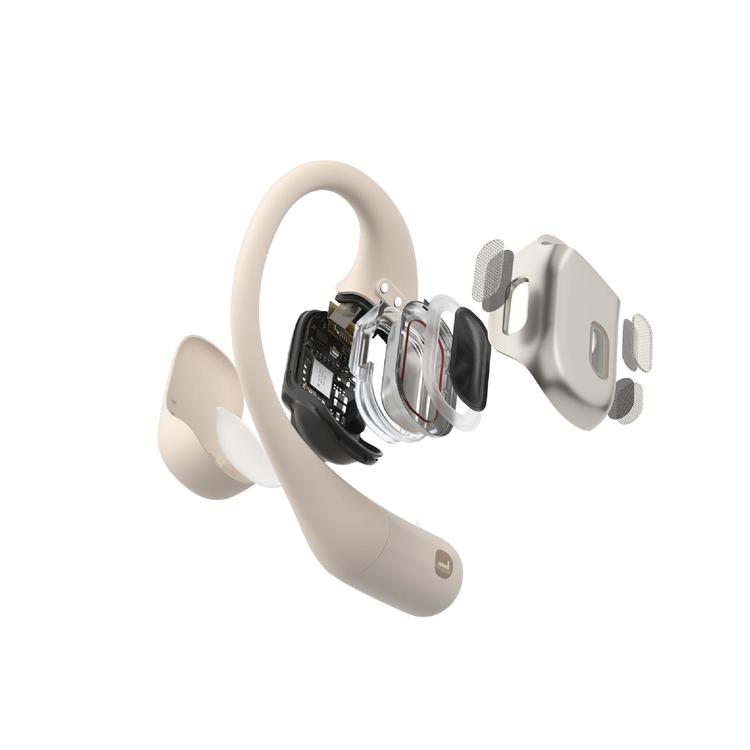 SHOKZ OpenFit | Écouteurs à oreilles ouvertes - Jusqu'à 28 heures d'écoute - Bluetooth - Beige-SONXPLUS La Sarre