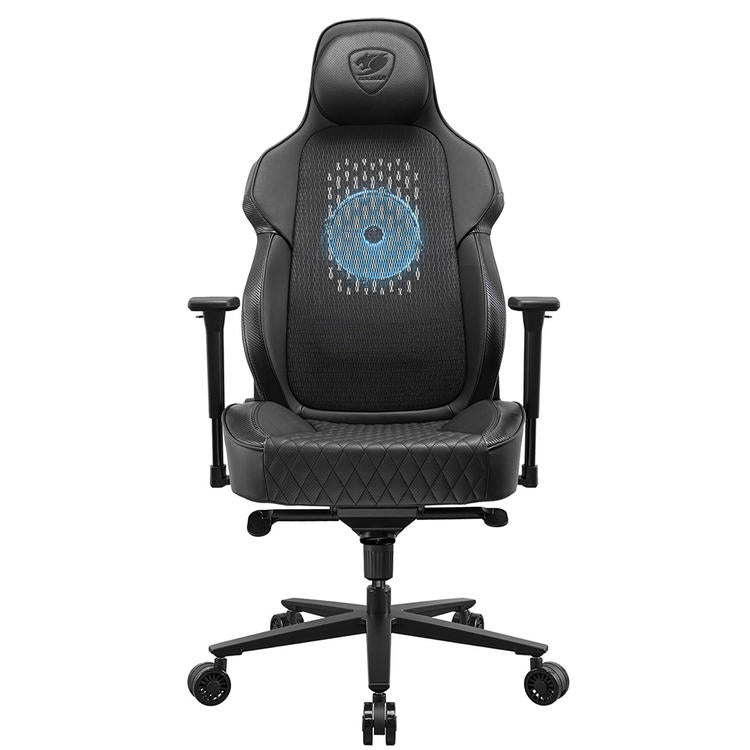Cougar NxSys Aero | Chaise de jeu - Ventilateur de 200mm intégré - Siège baquet festonné - Noir-SONXPLUS La Sarre