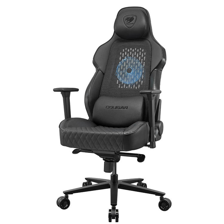 Cougar NxSys Aero | Chaise de jeu - Ventilateur de 200mm intégré - Siège baquet festonné - Noir-SONXPLUS La Sarre