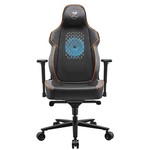 Cougar NxSys Aero | Chaise de jeu - Ventilateur de 200mm intégré - Siège baquet festonné - Orange-SONXPLUS La Sarre