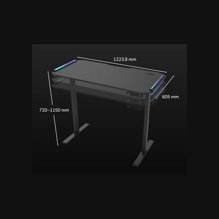 Cougar E-Deimus 120 | Table de jeu électrique - Ports intégrés - Éclairage RVB - Noir-SONXPLUS La Sarre