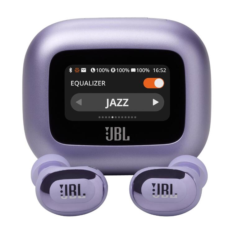 JBL Live Buds 3 | Écouteurs intra-auriculaires - Écran tactile LED 1,45" - Bluetooth - Mauve-SONXPLUS La Sarre
