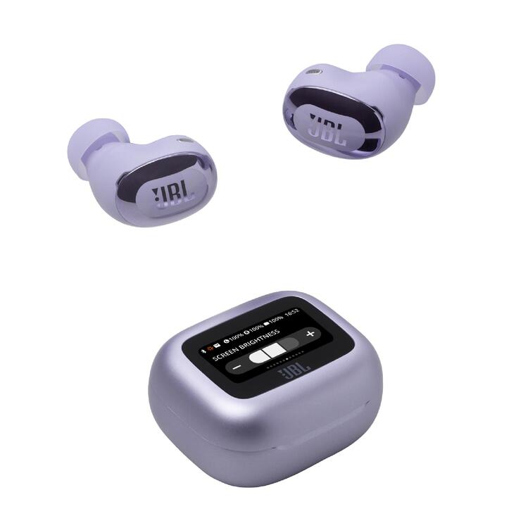 JBL Live Buds 3 | Écouteurs intra-auriculaires - Écran tactile LED 1,45" - Bluetooth - Mauve-SONXPLUS La Sarre