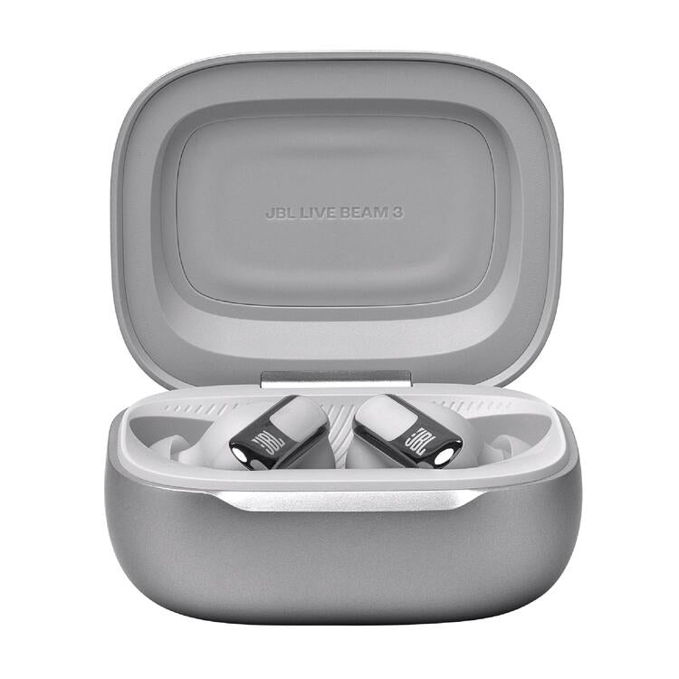 JBL Live Beam 3 | Écouteurs intra-auriculaires - Écran tactile LED 1,45" - Argent-SONXPLUS La Sarre
