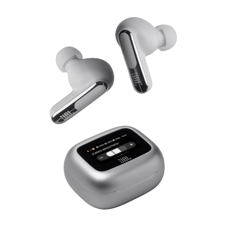 JBL Live Beam 3 | Écouteurs intra-auriculaires - Écran tactile LED 1,45" - Argent-SONXPLUS La Sarre