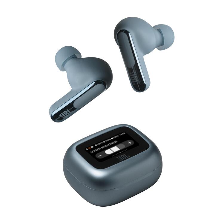 JBL Live Beam 3 | Écouteurs intra-auriculaires - Écran tactile LED 1,45" - Bleu-SONXPLUS La Sarre
