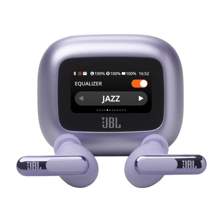 JBL Live Beam 3 | Écouteurs intra-auriculaires - Écran tactile LED 1,45" - Mauve-SONXPLUS La Sarre