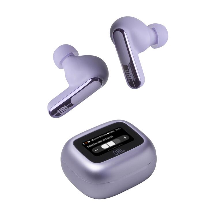 JBL Live Beam 3 | Écouteurs intra-auriculaires - Écran tactile LED 1,45" - Mauve-SONXPLUS La Sarre