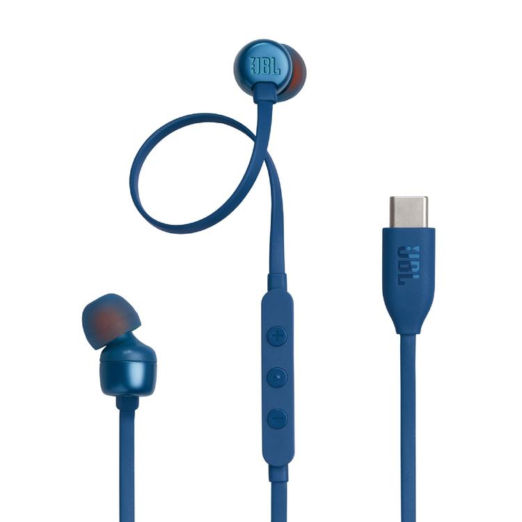 JBL Tune 310C | Écouteurs intra-auriculaires - Filaire - USB-C - Télécommande 3 boutons - Bleu-SONXPLUS La Sarre