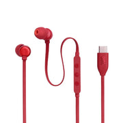 JBL Tune 310C | Écouteurs intra-auriculaires - Filaire - USB-C - Télécommande 3 boutons - Rouge-SONXPLUS La Sarre