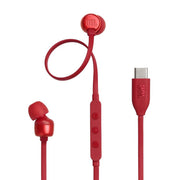 JBL Tune 310C | Écouteurs intra-auriculaires - Filaire - USB-C - Télécommande 3 boutons - Rouge-SONXPLUS La Sarre