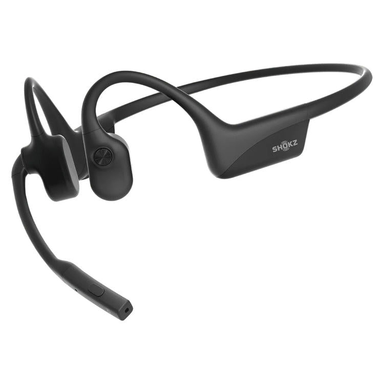 SHOKZ OpenComm2 | Écouteurs à conduction osseuse - Bluetooth - Microphone - Noir-SONXPLUS La Sarre