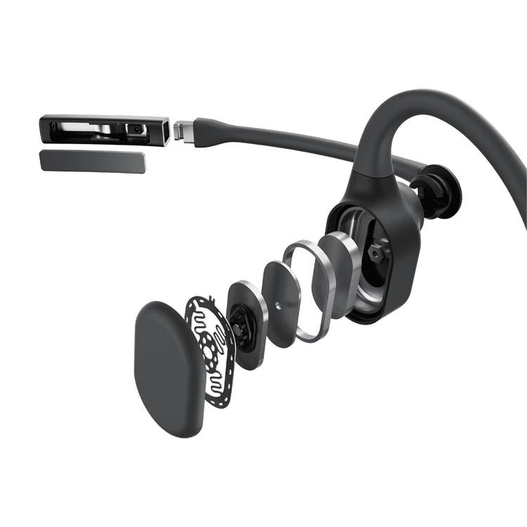 SHOKZ OpenComm2 USB-C | Écouteurs à conduction osseuse - Bluetooth - Adaptateur USB-C - Microphone - Noir-SONXPLUS La Sarre