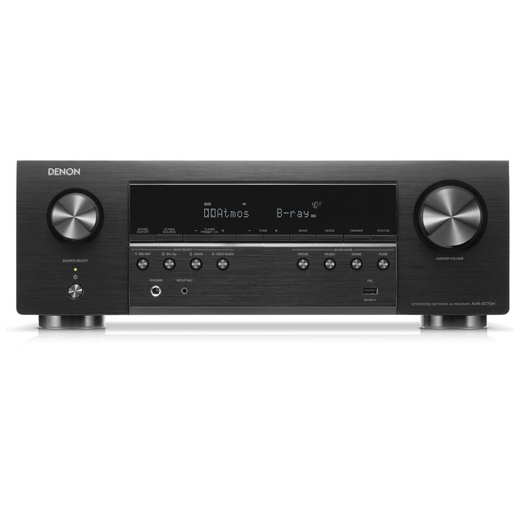 Denon AVR-S770H | Récepteur AV - 7.2 canaux - Cinéma maison - 8K - HEOS intégré - 75W - Noir-SONXPLUS La Sarre
