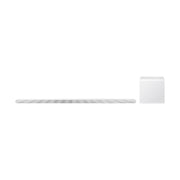 Samsung HW-S801D | Barre de son ultra slim - 3.1.2 canaux - Caisson de graves sans fil - 330W - Dolby Atmos - Bluetooth - Blanc-SONXPLUS La Sarre