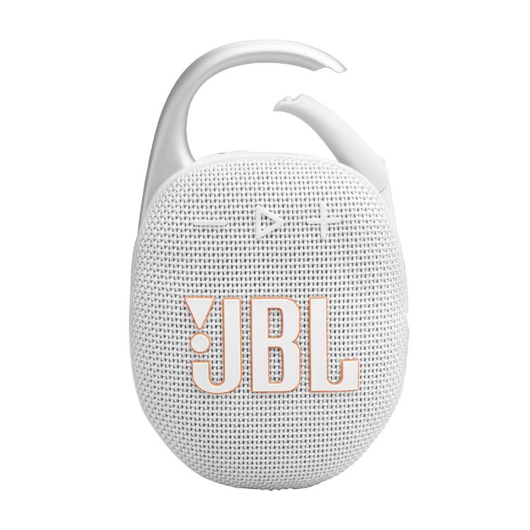 JBL Clip 5 | Haut-parleur à mousqueton portable - Bluetooth - IP67 - Blanc-SONXPLUS La Sarre