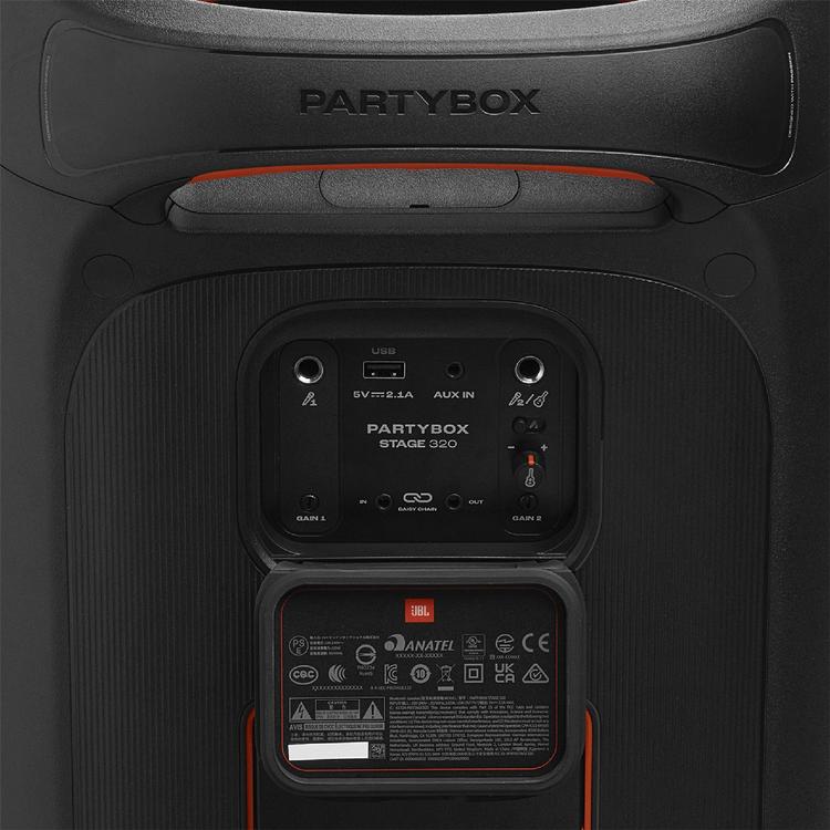 JBL PartyBox Stage 320 | Haut-parleur portable - Sans fil - Bluetooth - Effets lumineux - 240 W - Noir-SONXPLUS La Sarre