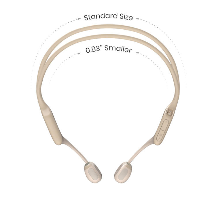 SHOKZ OpenRun Pro Mini | Écouteurs à conduction osseuse - Sport - Bluetooth - 10 Heures d'autonomie - Beige-SONXPLUS La Sarre