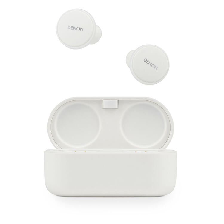 Denon PERL PRO | Écouteurs intra-auriculaires - Sans fil - Bluetooth - Technologie Masimo Adaptive Acoustic - Blanc-SONXPLUS La Sarre