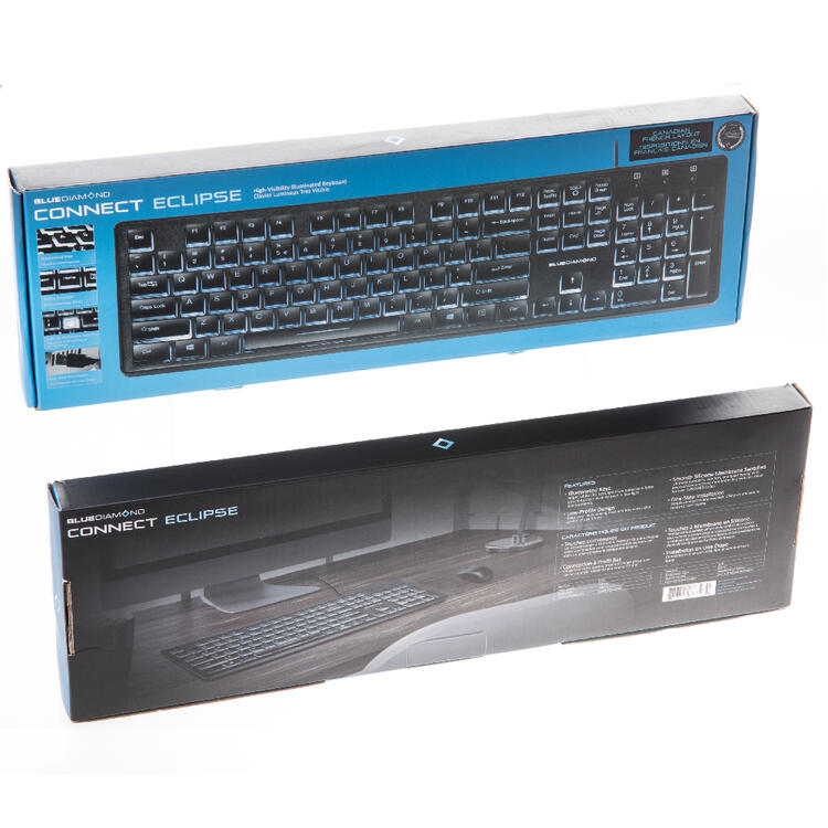 BlueDiamond 37394 | Clavier rétroéclairé - Connect - Touches lumineuses - Français-SONXPLUS La Sarre