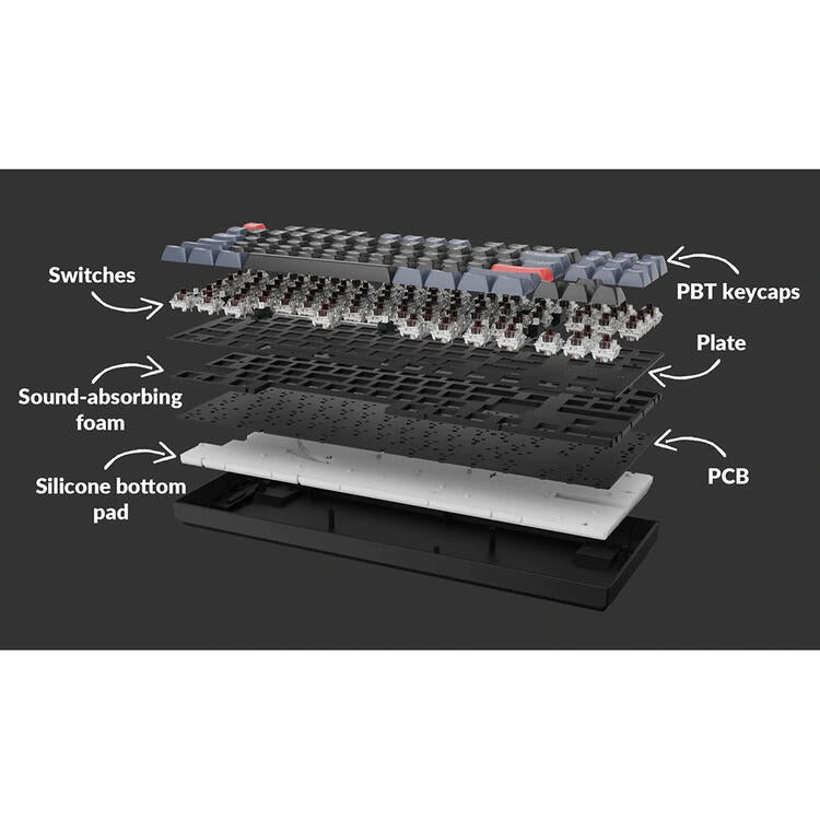 Keychron K8 Pro 300202 | Clavier Aluminium RGB - Sans fil et filaire - 4000 mAh-SONXPLUS La Sarre