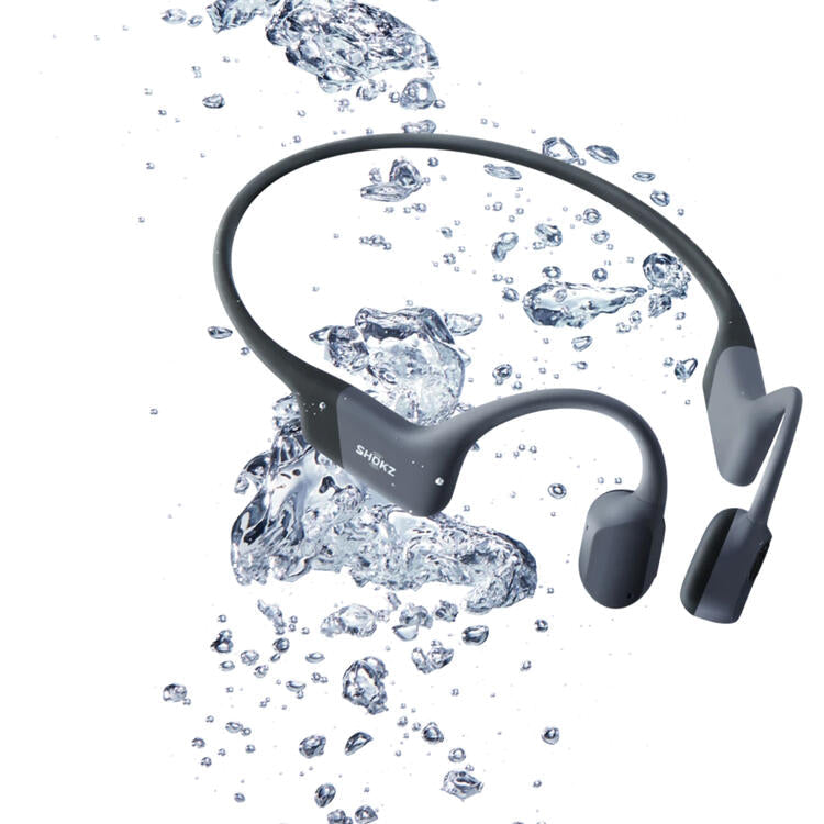 SHOKZ OpenSwim Pro | Écouteurs à conduction osseuse - Pour Natation - Bluetooth - IP68 - 9 Heures d'autonomie - Gris-SONXPLUS La Sarre