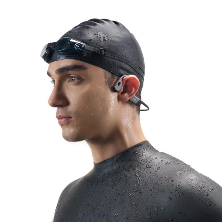 SHOKZ OpenSwim Pro | Écouteurs à conduction osseuse - Pour Natation - Bluetooth - IP68 - 9 Heures d'autonomie - Gris-SONXPLUS La Sarre
