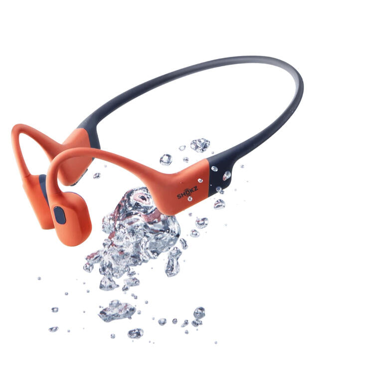 SHOKZ OpenSwim Pro | Écouteurs à conduction osseuse - Pour Natation - Bluetooth - IP68 - 9 Heures d'autonomie - Rouge-SONXPLUS La Sarre