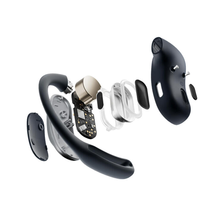 SHOKZ OpenFit Air | Écouteurs conduction osseuse - Jusqu'à 28 heures d'écoute - Bluetooth - Noir-SONXPLUS La Sarre