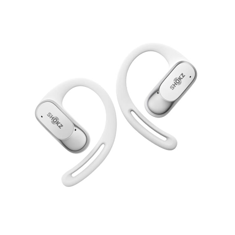 SHOKZ OpenFit Air | Écouteurs conduction osseuse - Jusqu'à 28 heures d'écoute - Bluetooth - Blanc-SONXPLUS La Sarre