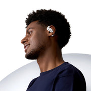 SHOKZ OpenFit Air | Écouteurs conduction osseuse - Jusqu'à 28 heures d'écoute - Bluetooth - Blanc-SONXPLUS La Sarre