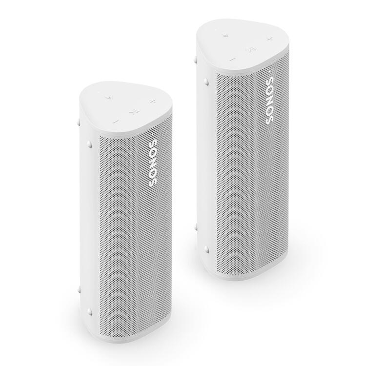 Sonos | Ensemble Aventure - 2 Haut-parleurs Roam 2 portatifs - Bluetooth - Étanche - Blanc-SONXPLUS La Sarre