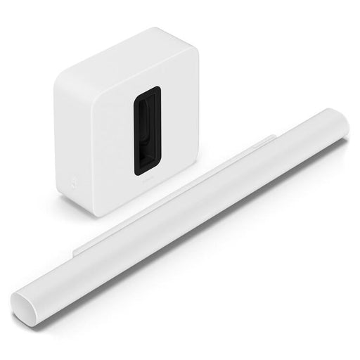 Sonos | Ensemble de divertissement haut de gamme avec Arc Ultra + Caissons de graves sans fil - 9.1.4 Canaux - Blanc-SONXPLUS La Sarre