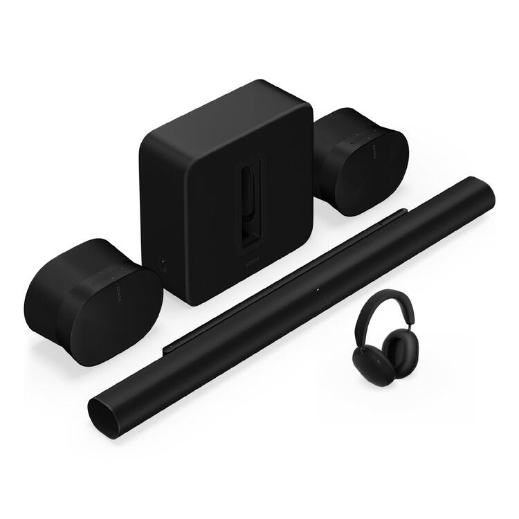 Sonos | Ensemble de divertissement personnel haut de gamme avec Arc Ultra - 9.1.4 Canaux + Ace + Sub 4 + 2 Era 100 - Noir-SONXPLUS La Sarre