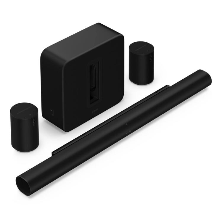 Sonos | Ensemble immersif haut de gamme avec Arc Ultra - 9.1.4 Canaux + 2 Era 100 + Sub 4 - Noir-SONXPLUS La Sarre