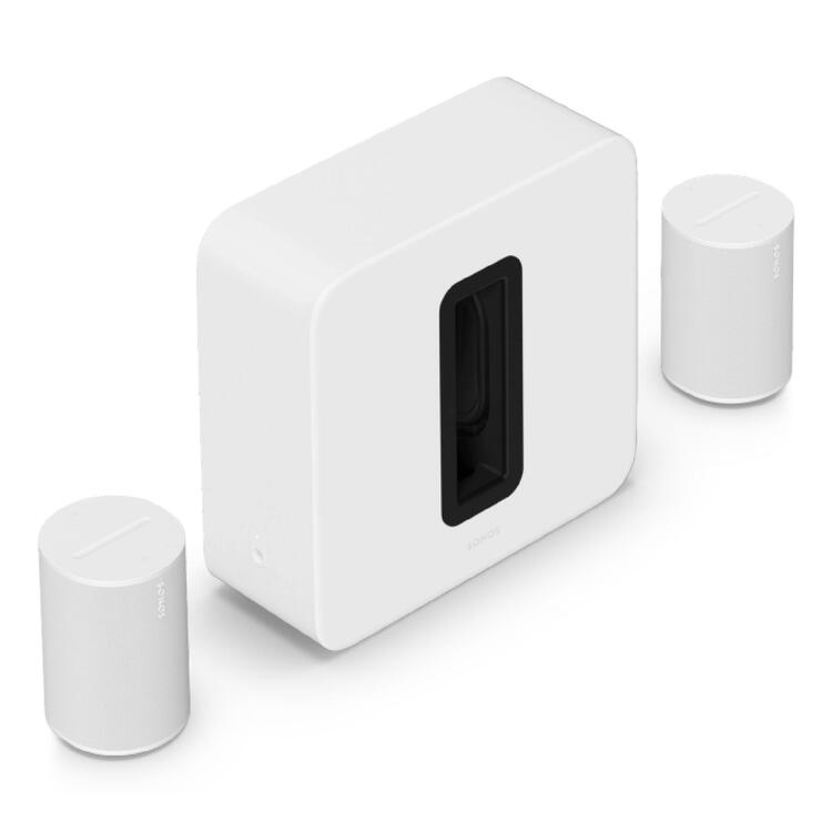 Sonos | Ensemble complémentaire haut de gamme pour cinéma maison - Sub 4 + 2 Era 100 - Blanc-SONXPLUS La Sarre