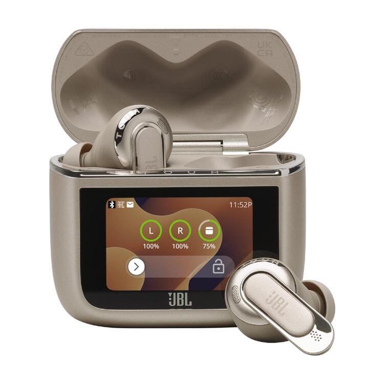 JBL TOUR PRO 3 | Écouteurs intra-auriculaires - Bluetooth - 6 microphones - Étui intelligent - Latté-SONXPLUS La Sarre