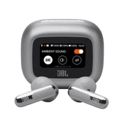 JBL Live Flex 3 | Écouteurs intra-auriculaire - Sans fil - Réduction de bruit - Écran tactile 1,45" - Argent-SONXPLUS La Sarre