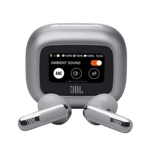 JBL Live Flex 3 | Écouteurs intra-auriculaire - Sans fil - Réduction de bruit - Écran tactile 1,45" - Argent-SONXPLUS La Sarre