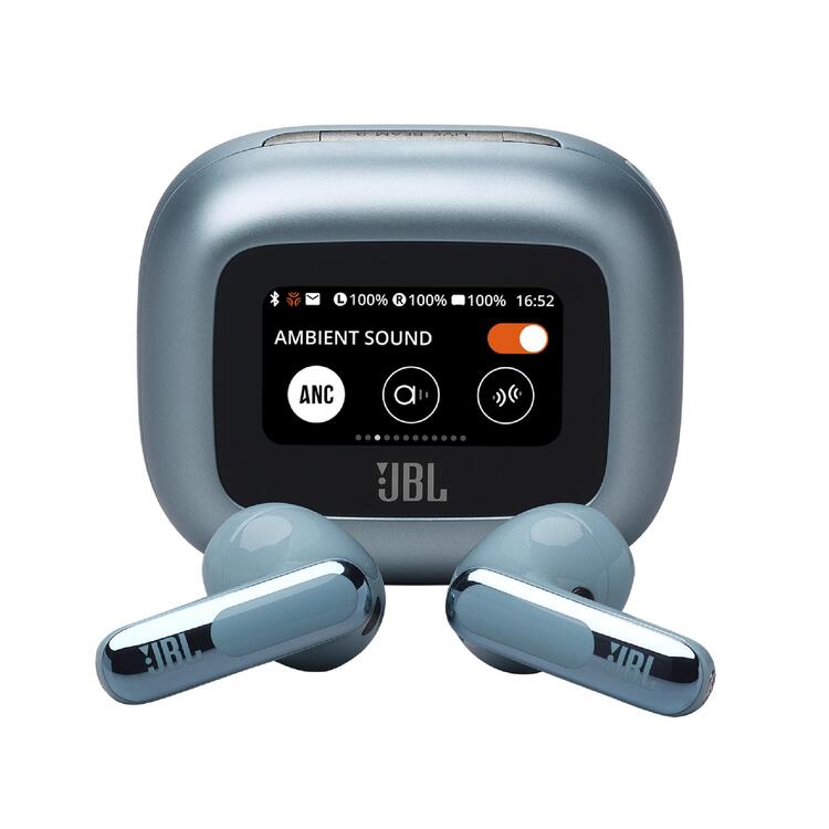 JBL Live Flex 3 | Écouteurs intra-auriculaire - Sans fil - Réduction de bruit - Écran tactile 1,45" - Bleu-SONXPLUS La Sarre