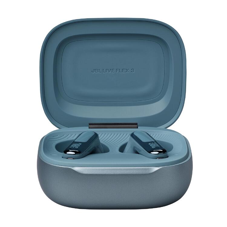 JBL Live Flex 3 | Écouteurs intra-auriculaire - Sans fil - Réduction de bruit - Écran tactile 1,45" - Bleu-SONXPLUS La Sarre