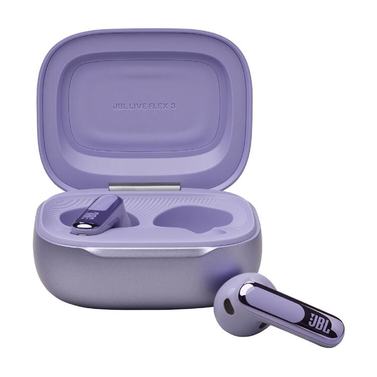 JBL Live Flex 3 | Écouteurs intra-auriculaire - Sans fil - Réduction de bruit - Écran tactile 1,45" - Mauve-SONXPLUS La Sarre